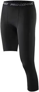 [N++A] The New Men's Basketball Single Leg Tight Sports Pants 3/4 One Leg Compression Pants Athletic Base Layer Underwear