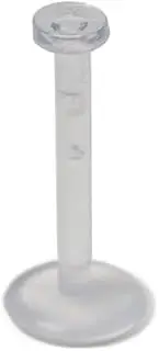 [BodyJewelryOnline] 16Ga Bioplast Push-in 3Mm Top Labret Retainer - Retbio411