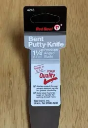 Brand New Red Devil Bent Putty Knife 1-1/4" Bent Blade # 4243 NOS