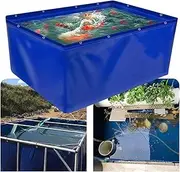Aquarium Pool Pond, Fish Pond, Waterproof Plastic Bag Pool, PVC Ponds with Drain Valve, Folding Fish Pond Canvas Culture Pond Aquarium, Garden Farmed for Emergency Water Supply and Drought