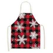 Nevenka Black and Red Plaid Christmas Apron for Home Kitchen Cooking-A9