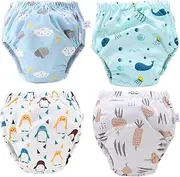 ifundom Infant Diaper Pants 4pcs Breathable Diapers Training Pants for Toddlers Washable for Boys/girls