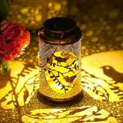 Metal Solar Lanterns Outdoor, Hanging Solar Bird Lights Waterproof Solar Powered Garden Yard Decoration Outside (Bird)