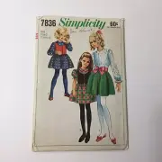 Simplicity 7836 Size 7 Girls' Dress Vest