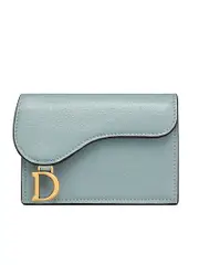 Dior Saddle Wallet in Cloud Blue
