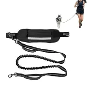 Hand Free Dog Leash With Zipper Pouch Dual Padded Handles Bungee for Jogging and Running Your pet