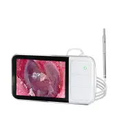 ENT Borescope Visual Ear Spoon 3.9mm Lens4.5 Inch 1080P HD ScreenFood-Grade Silicone High Precision 200W Endoscope f