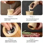 Adjustable Coarseness Manual Grinder Salt and Black Peppers Mill Cooking Tool