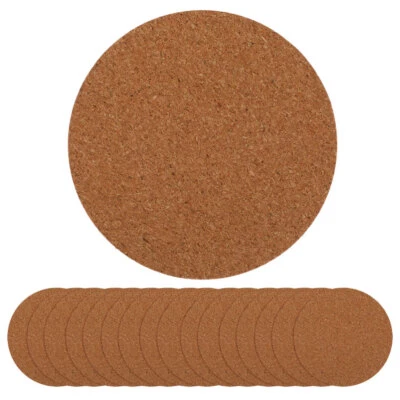 60 Pcs Cork Coasters Heat-resistant Tumbler Pads Anti-skid Cup Mats
