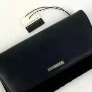 NEW BLACK LIZ CLAIBORNE WALLET TRI FOLD FABRIC SNAP ACCESSORIES THE BASICS GIFT