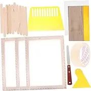 GLSTOY Diy Silk Kit 8-piece Set Wooden Frame for T-shirt Fabric Banner Printing