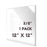 Plexiglass Sheets 12” X12” Square Panel ， 3/8” Thick（10MM） Transparent Plasti...