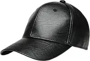 [FREEBIRD99] Men's PU Leather Adjustable Winter Warm Baseball Cap Dad Hat