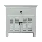 French Provincial Louvre Bedside Table Cabinet White Night Stand Tables Storage