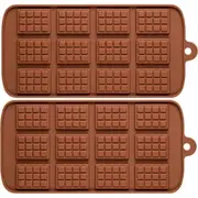 2x Mini Chocolate Bar Flexible Silicone Mold