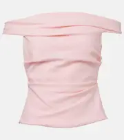 [The Sei] The Sei Draped off-shoulder crêpe corset AU 14 pink