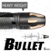 pair titanium gold bullet Aluminum bar end weight w/ Black Base for Kawasaki