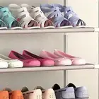 (4 Layers)Multi Layer Shoe Rack Plastic Stackable Breathable Strong Compressi SL