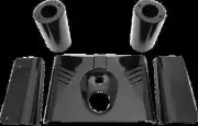 DS Ribbed Black Fork Cover Tins Head Light Housing 5pc Heritage Springer 97-07