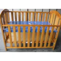 在飛比找蝦皮購物優惠-可折合嬰兒床(淺咖啡色/寬板大床/4.2尺/附輪子/台灣製造