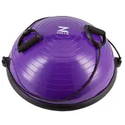 ZELUS Balance Ball Trainer Half Yoga Exercise Ball with Resistance Bands and ...