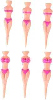 Kisangel Golf Tee Divot Tools 6pcs Bikini Lady Shape Lightweight Fun Accessory Random Color