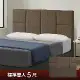 【Famo法摩】F101 亞麻貓抓布床頭片 咖啡色床頭板 超耐磨防潑水布料 好清潔保養5尺 - 標準雙人床頭片