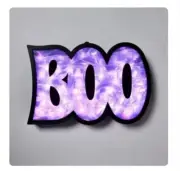 Hyde & EEK! Boutique 10" LED Flame Effect Boo Light-Up Halloween Decor