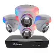 Swann NVR8-8580 2TB HDD 4 x NHD-900DE 4K IP DOME CAMERAS SWNVK-889804D RRP $1399