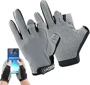 [Generic] Womens Cycling Gloves,Anti-Slip Ice Silk Workout Gloves - Touchscreen UV Protection Gloves for Cycling and Riding, Unisex Sailing Rowing Gear