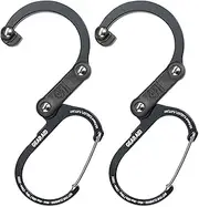 Gear AID HEROCLIP (Mini) Carabiner Gear Clip and Hook, for Hanging Bags, Purses, Lanterns, Strollers, Tools, Helmets, Water Bottles, and More