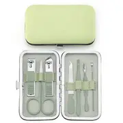 Choyu - Set of 7: Stainless Steel Manicure Kit Set Of 7 - Green - One Size