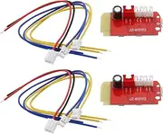 ECSiNG 2 Pack 3.7-5V Bluetooth Receiver Module Audio Receiver Amplifier Board Red with Charging Port for Wireless Speaker DIY Sound System