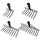 AU High Carbon Steel Gardening Weeding Rake Labour-Saving 4/7/9/12 Teeth Farm To