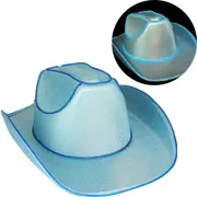 Light Up Blue Adult Cowboy Hat