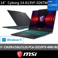 在飛比找momo購物網優惠-【MSI 微星】14吋 i7 RTX4060-8G 輕薄電競