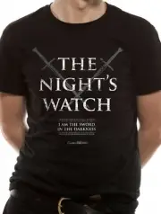 Game Of Thrones - Nights Watch T-Shirt. Medium. Licensed merchandise.