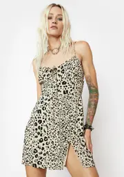 [Bailey Rose] Cheetah Print Mini Dress