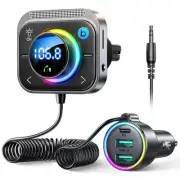 JOYROOM 66W Bluetooth 5.4 Car Adapter Aux with 3 Charging Ports【PD 30W & 2 * ...