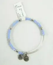 Alex and Ani Marina Nautical light blue color Beaded Bangle Bracelet new tags
