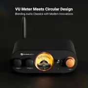 Fosi Audio MC101 Bluetooth Stereo Amplifier Home Audio Component Mini Amp with VU Meter 2 Channel H