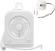 Dream Lighting Fan Caravan 12v LED Reading Lights RV Fan for Camping Outdoor Desk Table 3500K On/Off Switch 2-Speed