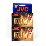 JVC Camcorder Compact VHS-C Tapes TC-40 EHG Hi-Fi 40 SP 120 EP Sealed NEW 2-Pack