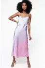 Cami NYC ombré Silk Slip Dress Faux Pearl Straps Sz XS $495