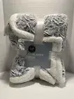 Wayland Square Sherpa Throw Plush Blanket Light Gray BRAND NEW 50x60 VERY SOFT