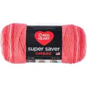 Red Heart Super Saver Ombre Yarn-Deep Sea Coral E305-3967