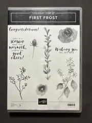 Stampin Up FIRST FROST Clear Mount stamp set Of 9