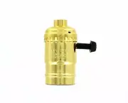 Leviton 7090-PG Medium Base Complete, Aluminum Shell Incandescent Lampholder,...