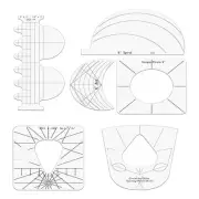 6Pcs Patchwork Ruler Quilting Tools Templates Set DIY Apparel Sewing3139