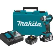 Makita 18V LXT 1/4 in. Cordless Brushless 3-Speed Impact Driver Kit (Battery &